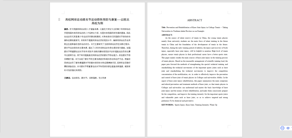 图片[4]-A53【高校网球运动膝关节运动损伤预防与康复—-以皖北高校为例】-锤锤工作室