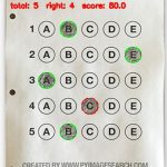 基于Python+OpenCV答题卡识别判卷计分-锤锤工作室