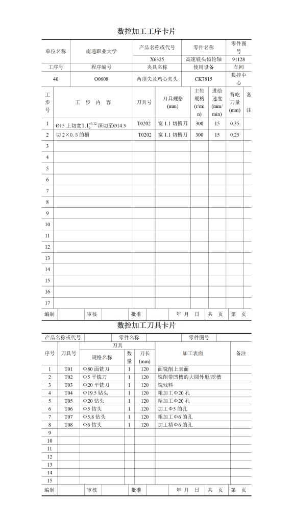 图片[15]-齿轮轴零件加工工艺、程序编制毕业设计-锤锤工作室