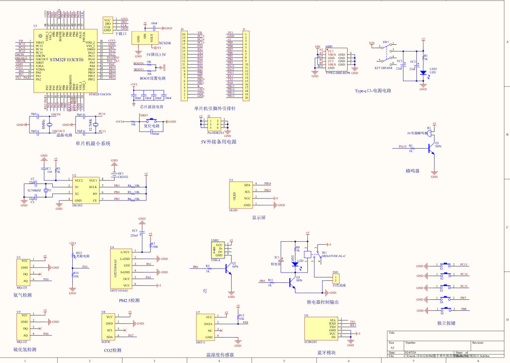 图片[3]-675基于单片机的化工企业有毒气体检测系统设计（方案二）【论文+实物设计资料】-锤锤工作室